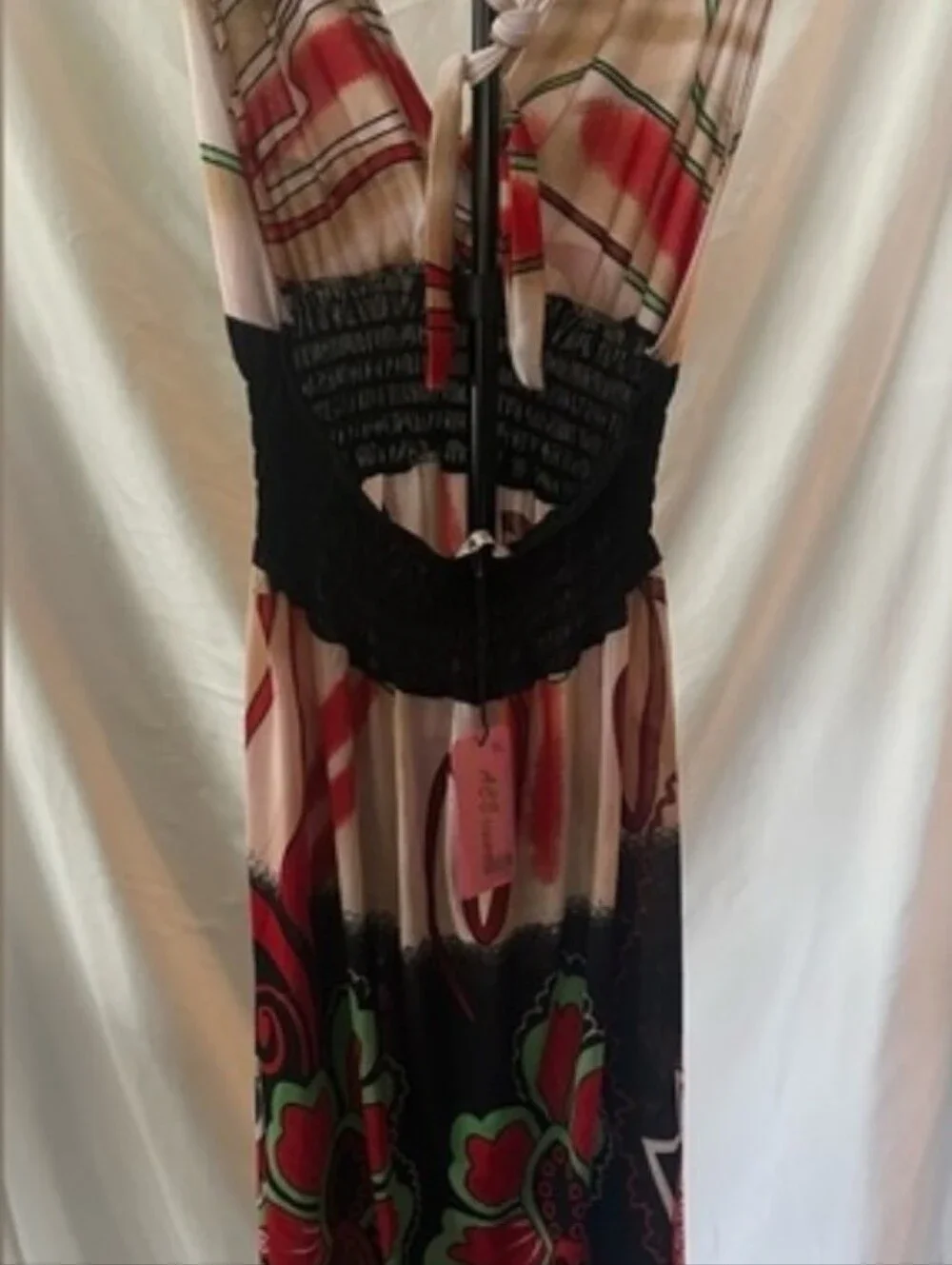 $6 NWOT ACE XL COTTON POLY GRECIAN HALTER SUNDRESS - Picture 5 of 5
